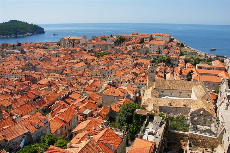 Vue depuis les remparts de Dubrovnik - Dalmatie - Croatie