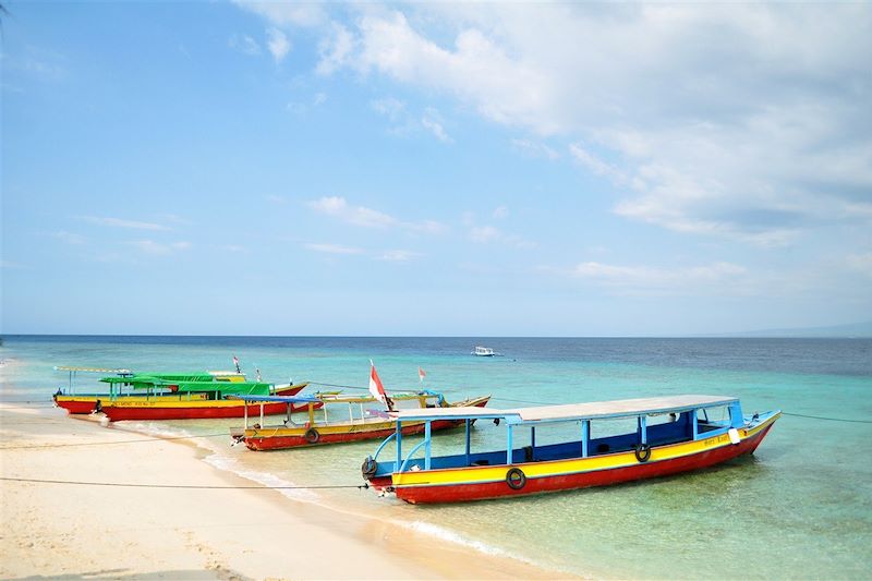 Embarcations traditionnelles à Gili Meno - Indonésie