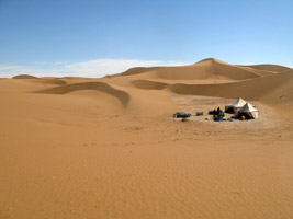 Clair de lune dans l’erg Chebbi  