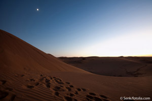 Clair de lune dans l’erg Chebbi  