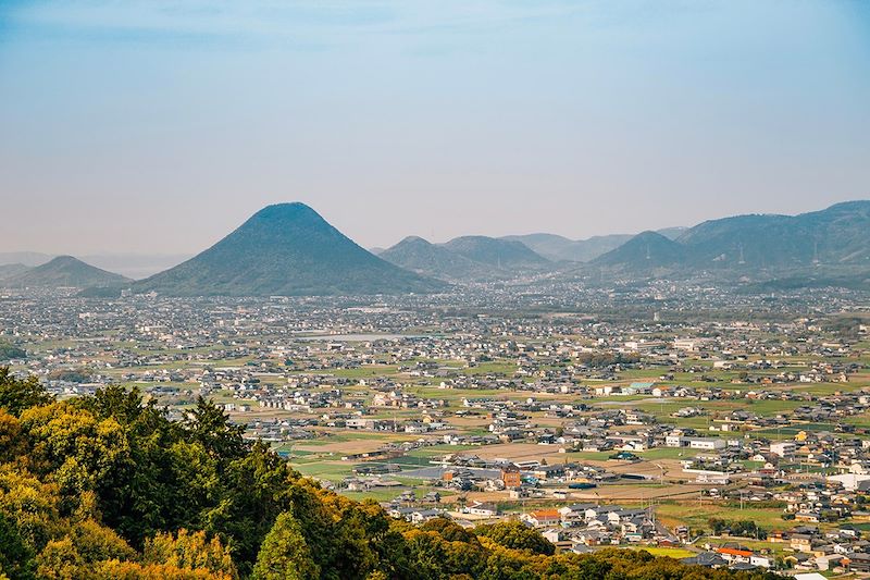 Vue de Kotohira depuis le sanctuaire de Konpira - Japon