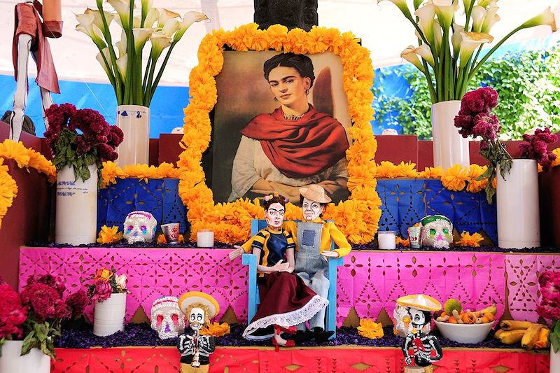 Sanctuaire en l'honneur de Frida Kahlo et Diego Rivera - Musée Frida Kahlo - Mexico - Mexique