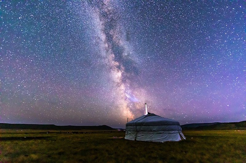 Nuit étoilée dans les steppes - Mongolie