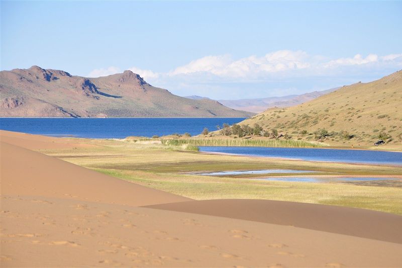 Lac Khyargas - Province de Uvs - Steppe désertique du bassin des Grands Lacs - Mongolie
