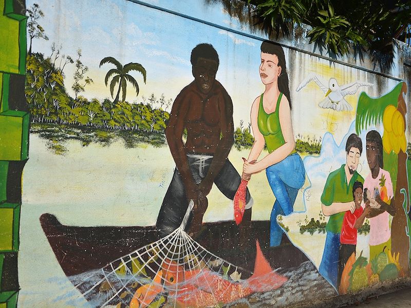 Fresque dans les rues de Bluefields - Nicaragua