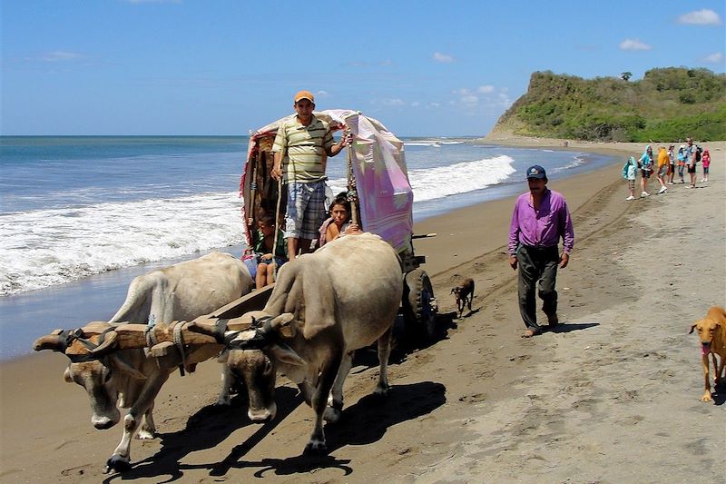 Scène de vie sur la plage - Nicaragua