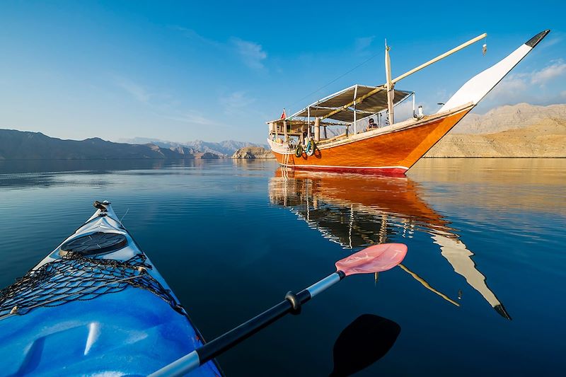 Kayak et croisière en dhow dans les fjords de Musandam - Khasab - Oman