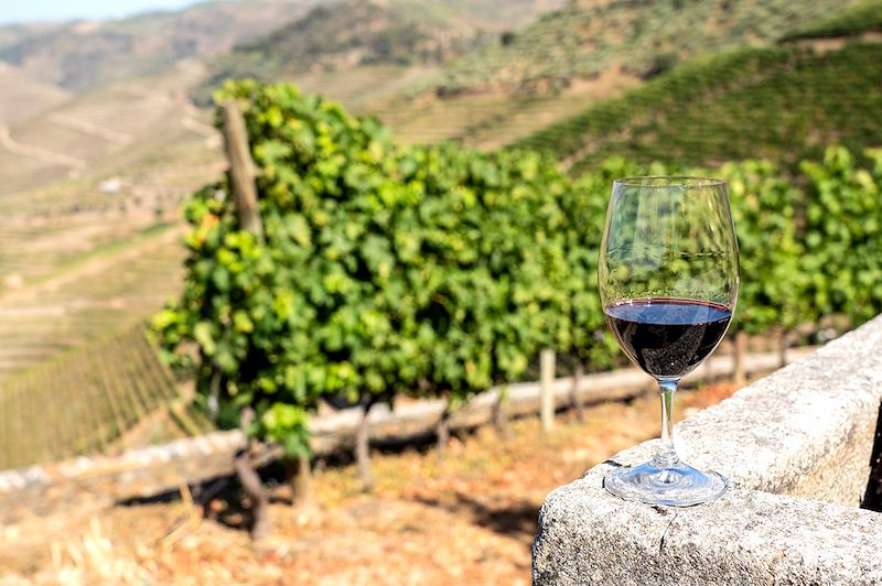Verre de vin rouge - Vallée de Douro - Portugal