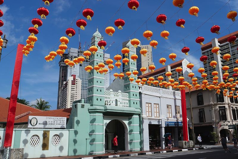 Mosquée Jamae dans le quartier de Chinatown - Singapour
