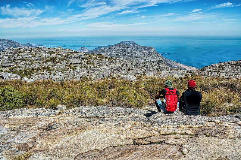 Randonneurs à la Montagne de la Table - Le Cap - Afrique du Sud