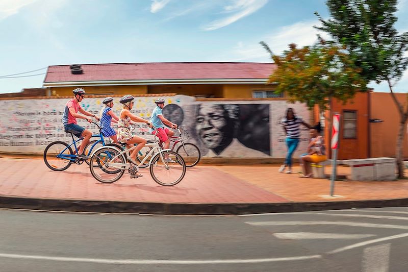 Cyclistes à Soweto - Johannesburg - Afrique du Sud