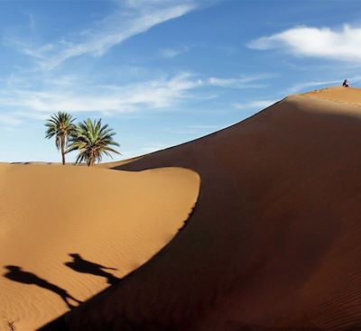 Voyage dans le désert du Maroc au sud de la vallée du Drâa, trek au cœur des oasis et des dunes du Sahara