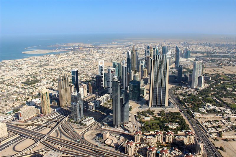 Vue du haut de la tour Burj Khalifa - Dubaï - Emirats Arabes Unis