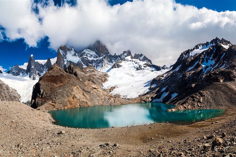 Lagune de Los Tres à la base du mont Fitz Roy - Santa Cruz - Patagonie - Argentine