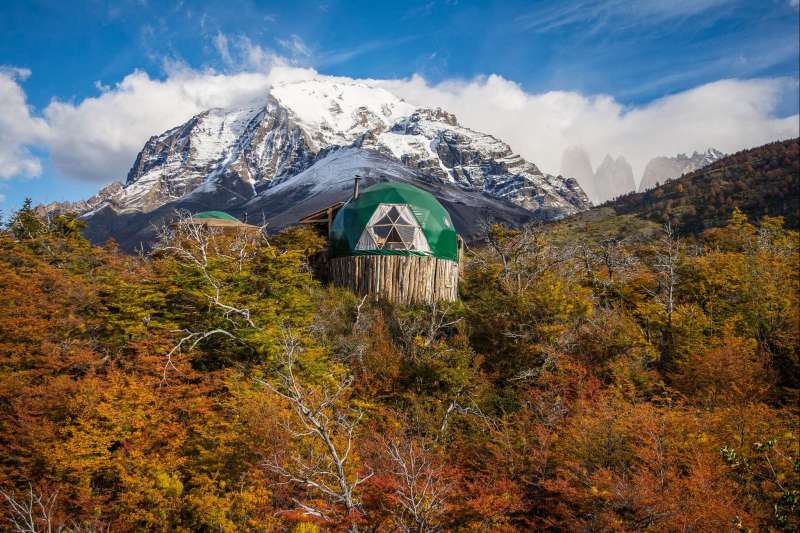 Voyage en Patagonie avec nuits sous dôme à l'Ecocamp du parc Torres del Paine, une aventure 100% nature d'Ushuaia au Perito Moreno