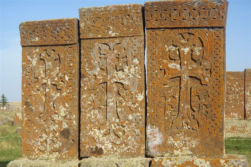 Khatchkars - Cimetière de Noradouz - Région de Gegharkunik - Arménie