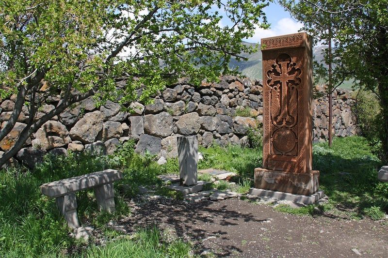 Khatchkar de l'église de Saghmosavank - Aragatsotn - Arménie