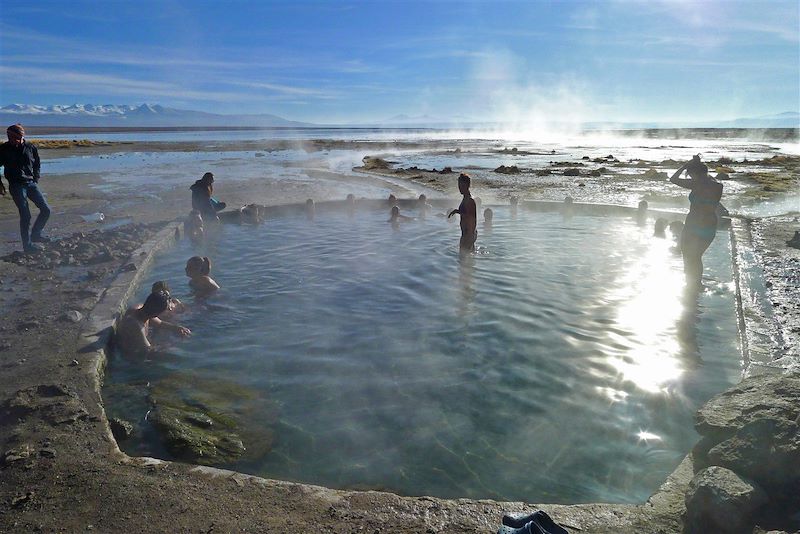 Bain thermal de Polques - Réserve nationale de faune andine Eduardo Avaroa - Province de Sud Lípez - Département de Potosí - Bolivie