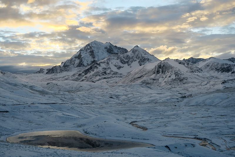 Vue sur le Huayna Potosi depuis Tuni - Cordillère Royale - Bolivie