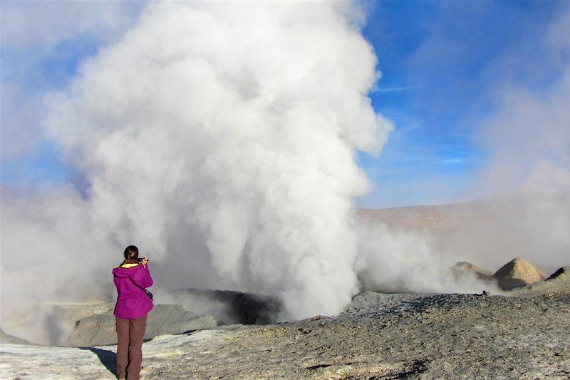 Geysers de souffre - Réserve nationale de faune andine Eduardo Avaroa - Province de Sud Lípez - Département de Potosí - Bolivie