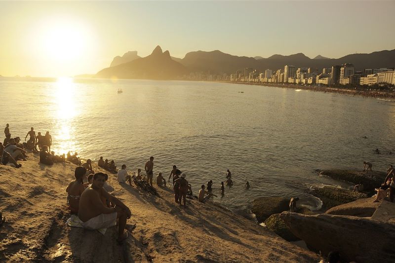 Plage d'Ipanema au coucher du soleil - Rio de Janeiro - Brésil