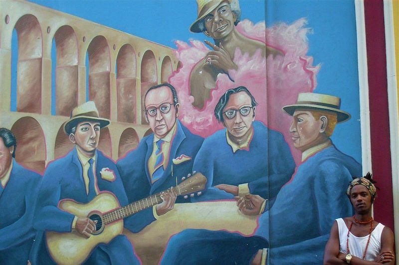 Peinture murale dans une rue de Rio de Janeiro - État de Rio de Janeiro - Région Sudeste - Brésil