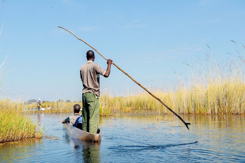 Balade en mokoro sur le delta de l'Okavango - Botswana