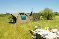 Camping en pleine nature au Botswana