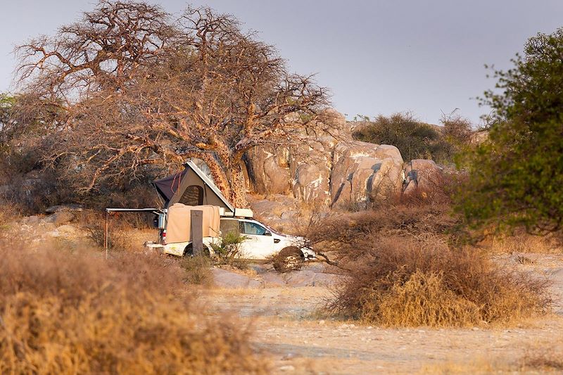 Campement sur l'île de Kubu - Botswana