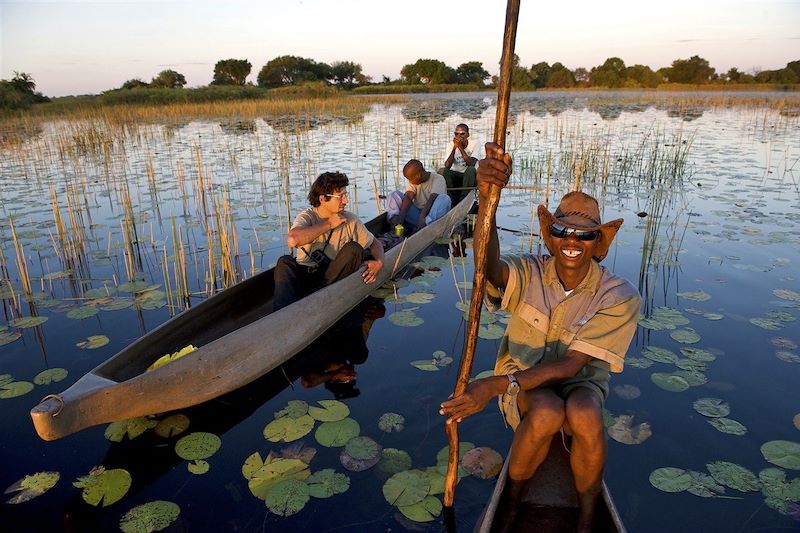 Traversée du delta de l'Okavango en mokoro - Botswana