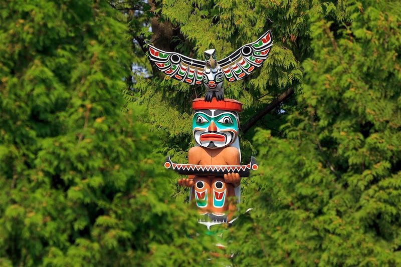 Totem dans le Parc Stanley - Vancouver - Colombie-Britannique - Canada