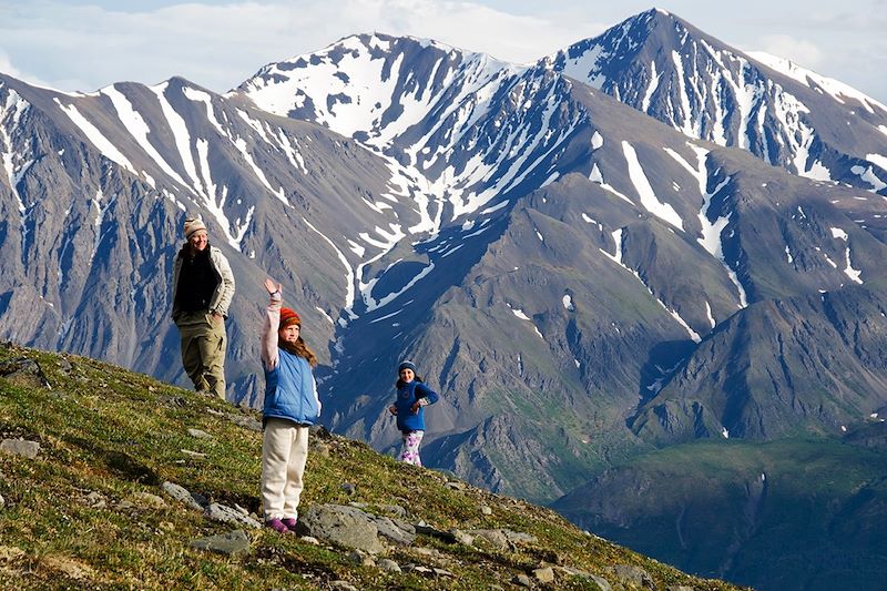 Randonnée en famille - Parc national de Kluane - Canada