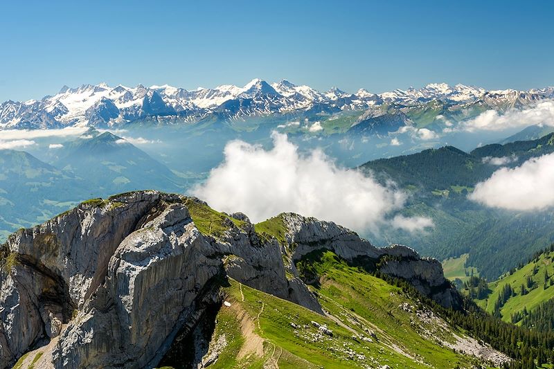 Vue depuis le Mont Pilates - Alpes uranaises - Suisse