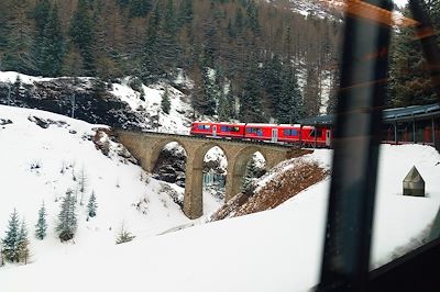 Féerie hivernale suisse en train panoramique