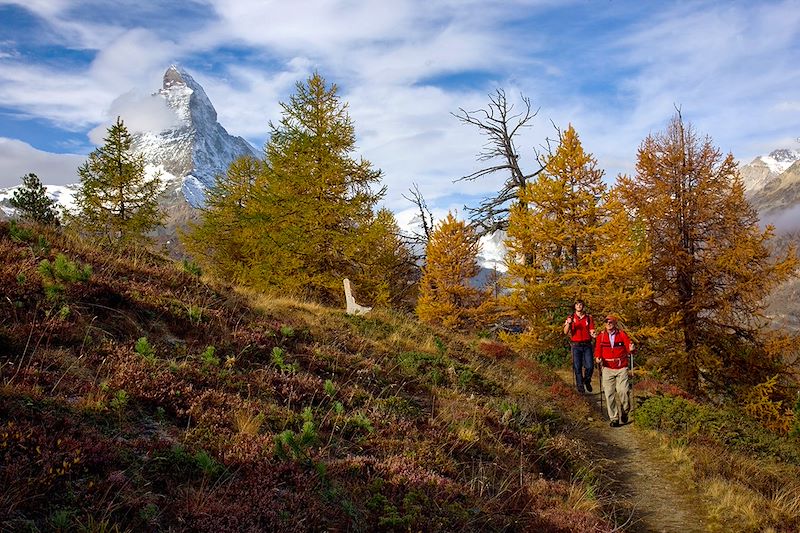 Randonneurs près de Zermatt - Valais - Suisse