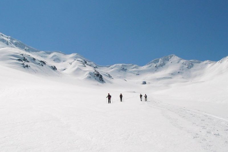 En chemin pour le Grand Saint Bernard