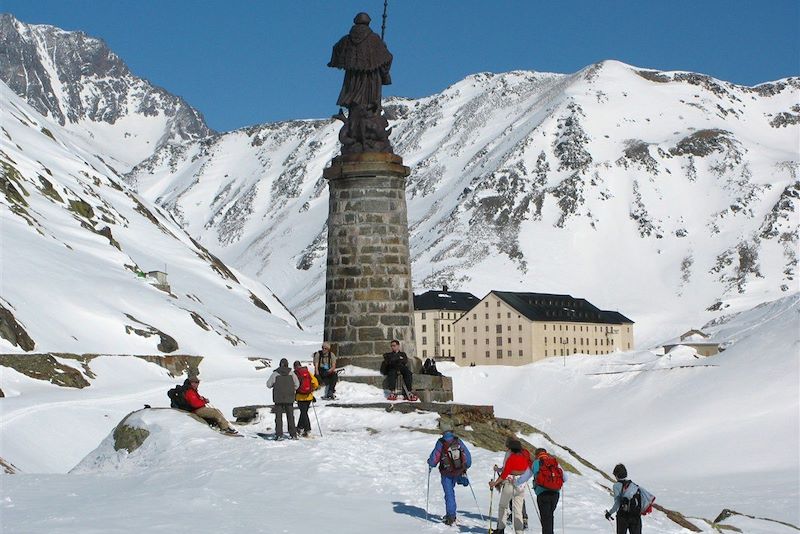 En chemin pour le Grand Saint Bernard