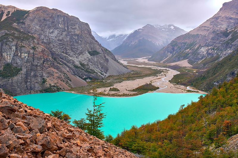 Lac Verde dans le parc national de Patagonie - Chili