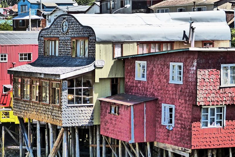 Palafitos à Castro - Île de Chiloé - Région des Lacs - Chili