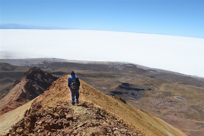 Ascension volcan Tunupa - Salar Uyuni - Bolivie