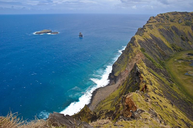 Cratère du volcan Rano Kau - Île de Pâques - Chili