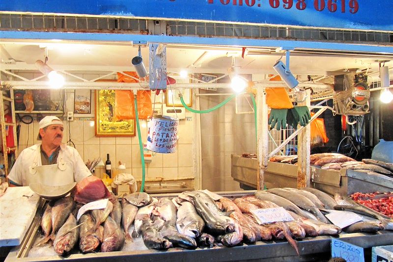 Sur un marché Chilien