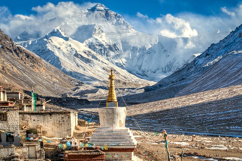 Monastère Rongbuk face à l'Everest - Tibet - Chine
