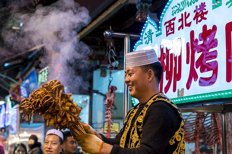 Street food dans le quartier musulman à Xi'An - Province de Shaanxi - Chine