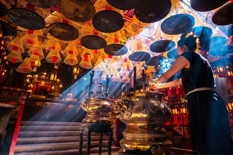 Temple dans le quartier de Sheung Wan - Hong Kong - Chine