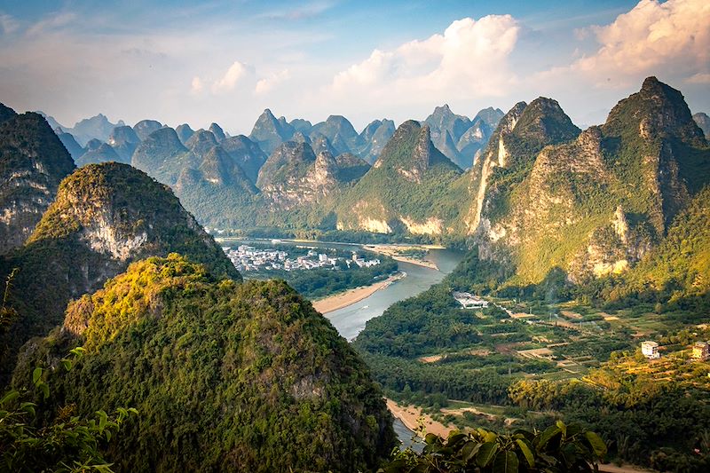 Vue de Xianggong Hill - Région du Guangxi - Chine