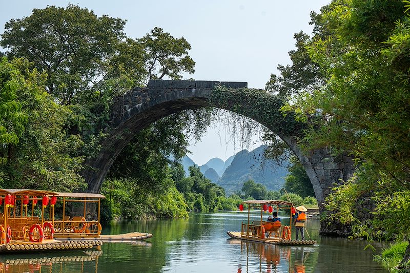 Pont Fuli sur la rivière Li - Guilin - Région du Guangxi - Chine