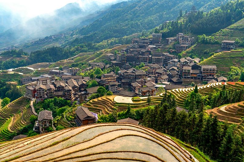 Rizières en terrasse de Longji -  District de Longsheng - Chine