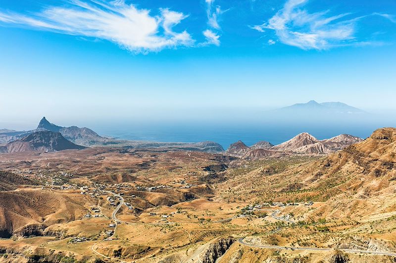 Vue sur l'île de Fogo depuis la Serra da Malagueta - Santiago - Cap-Vert