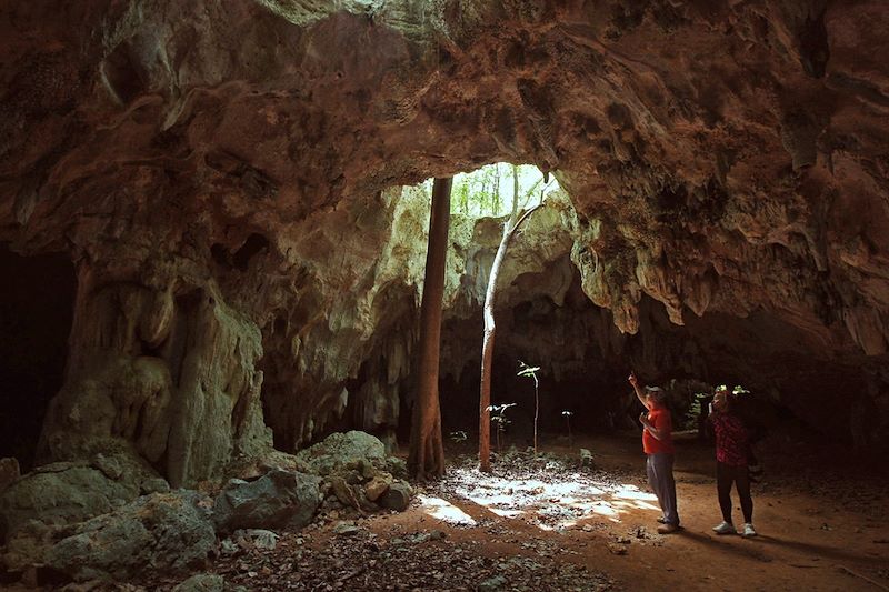 Puits de lumière dans les grottes du parc national de Caguanes - Municipalité de Yaguajay - Cuba